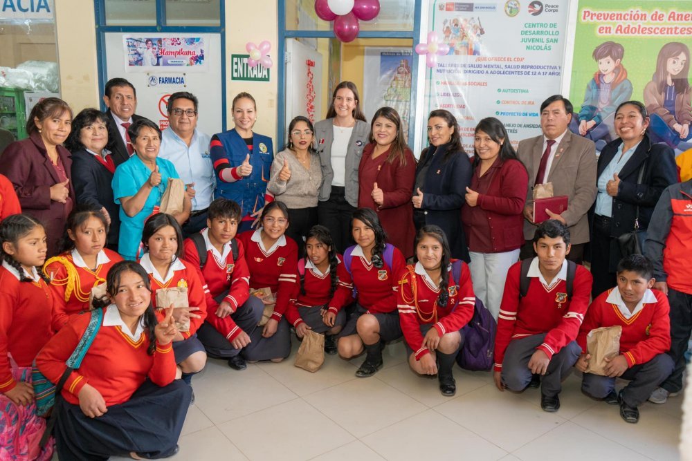 Inauguración del primer centro de desarrollo juvenil en el centro de salud de San Nicolas Diresa Áncash y Red de Salud Huaylas Sur