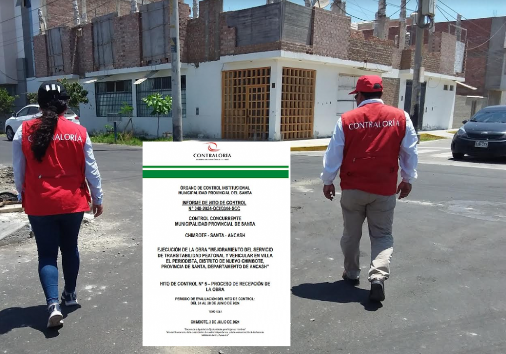 Chimbote: Contraloría alerta riesgos en recepción de obra de Villa El Periodista
