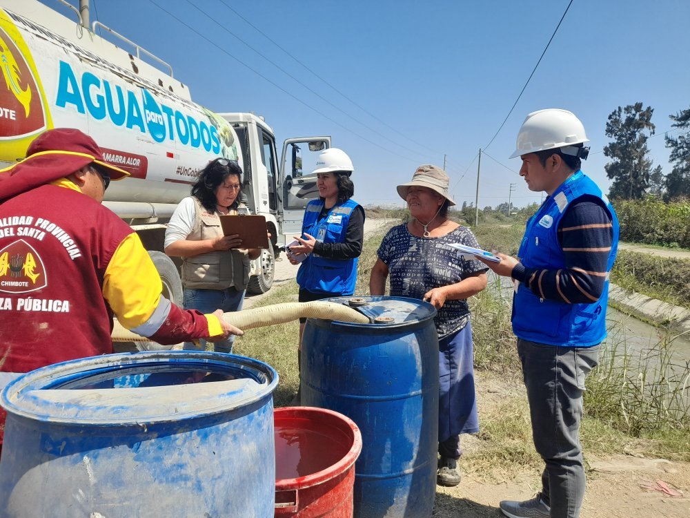 Sunass solicita a municipios priorizar abastecimiento de agua a población rural afectada por calidad del río Santa