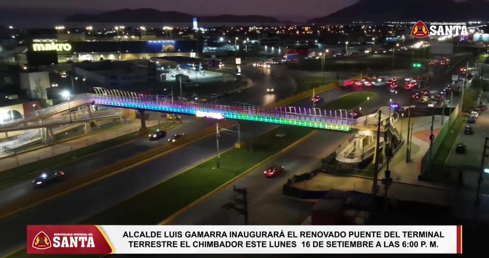 Alcalde Luis Gamarra inaugura hoy renovado Puente Terminal Terrestre El Chimbador